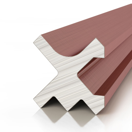 Профиль алюминиевый теневой разделительный Decaro D00X.A Copper Медный 3000×10×10