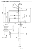 Смеситель для раковины Remer Slash SL10 SL10
