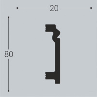 Напольный плинтус Bello Deco П3 80-20 из XPS Polymer