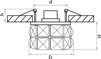 Светильник точечный встраиваемый Onda grande 032802