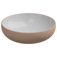 Раковина накладная биколор 45 см GSG Ceramic Design Easy EALAVRO45BI000/032, White/Cipria Matt EALAVRO45BI000/032