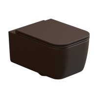 Чаша подвесного унитаза GSG Ceramic Design Brio BRWCSO035, Cacao Matt BRWCSO035