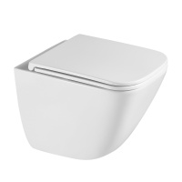 Унитаз ABBER Rechteck AC1220TC подвесной белый, безободковый, смыв торнадо, с закрытым дном