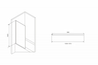 Шторка на ванну ABBER Immer Offen AG71100B