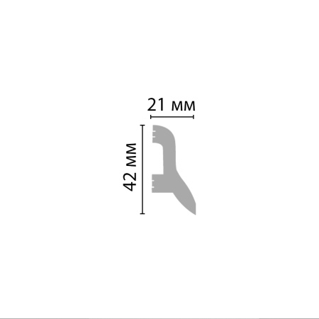 Плинтус напольный окрашен DECOMASTER D230-115 ДМ (42*21*2000 мм)