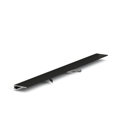 Микроплинтус LACONISTIQ micro 19 ARM RAL9005 Чёрный МУАР (19х5,5х2450мм) 7 зажимов в комплекте