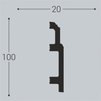 Напольный плинтус Bello Deco П10 100-20 из XPS Polymer